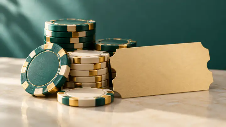 Emerald and ivory gaming chips